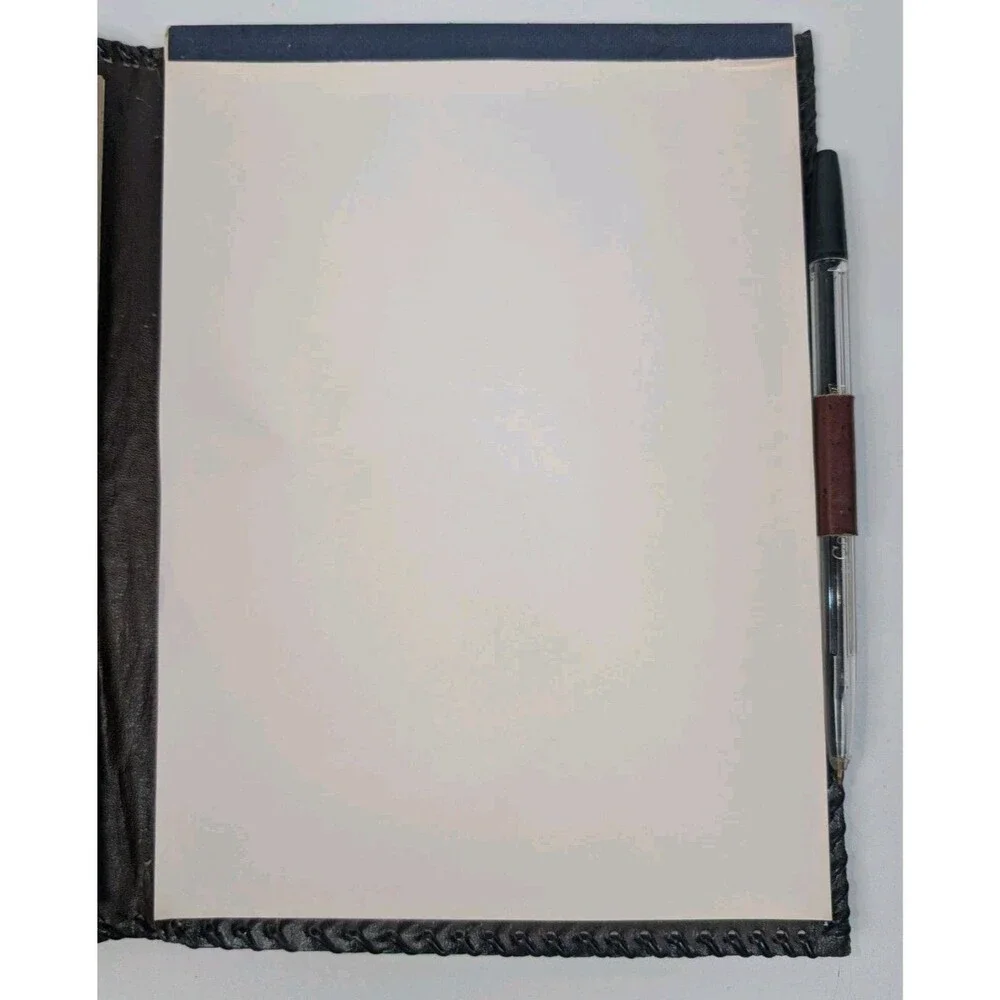 Vintage Tooled Leather Bifold Address Notebook Western Cowboy Embossed Cover